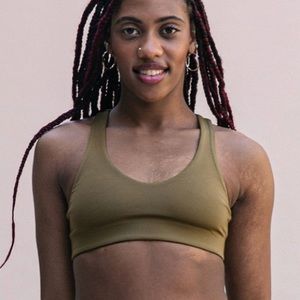 Girlfriend Collective Fern FLOAT Lola Bra Olive